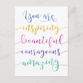 Sie sind Inspirierend schöne mutige Postkarte