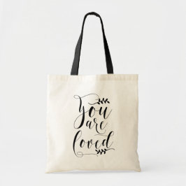 Sie sind lieben Black Modern Calligraphy Tote Bag Tragetasche