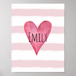 Sie sind lieblich anpassbare Pink Heart Baby Girl' Poster