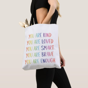 Sie sind lieblich Spaß Regenbogen positive Affirma