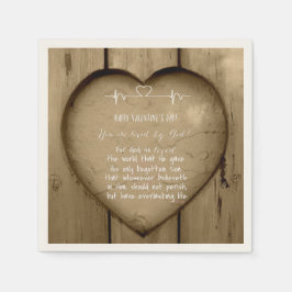 Sie sind Loved John 3.16 Christlich Valentine Serviette