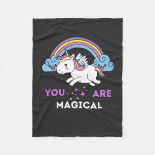 Sie sind magische Einhornkinder Fleecedecke