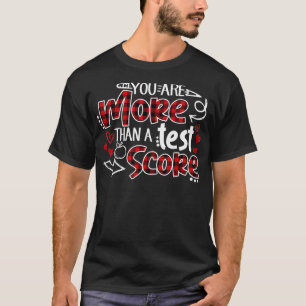 Sie sind mehr als ein Testergebnis Red Kariert Tea T-Shirt