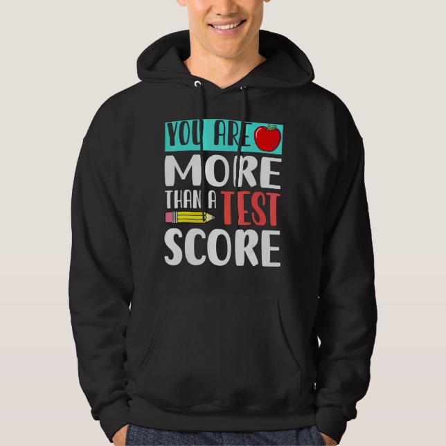 Sie sind mehr als ein Testlehrer-Testtag Hoodie (Vorderseite)