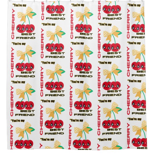 SIE SIND MEIN BESTES FREUND CHERRY DUSCHVORHANG (Vorderseite)