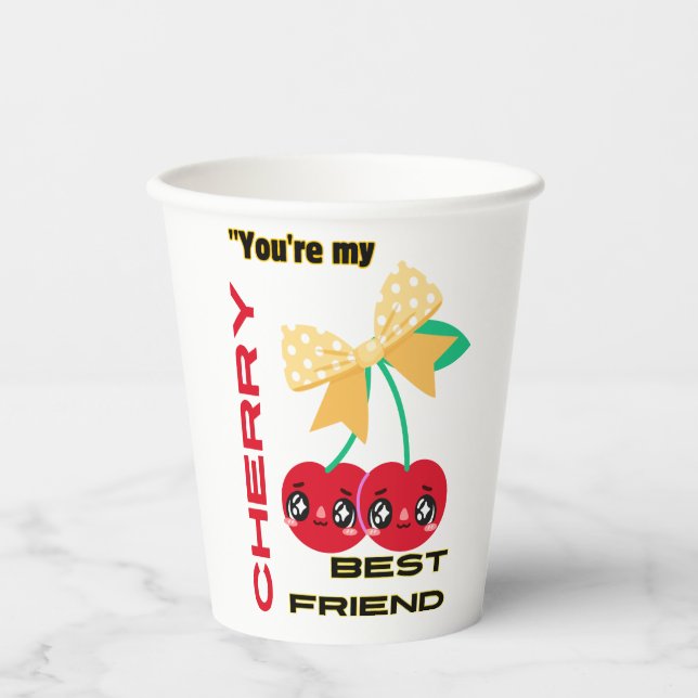 SIE SIND MEIN BESTES FREUND CHERRY PAPPBECHER (Vorderseite)