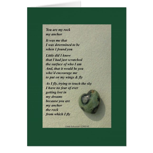 Sie sind mein Felsen… (Vorne)