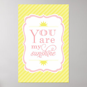 Sie sind mein Kinderzimmer für mein Gelbblütenbaby Poster