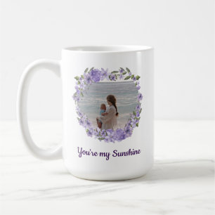 Sie sind mein Sonnenschein - Custom 2 Foto Collage Kaffeetasse