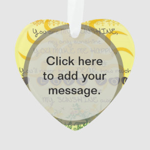 Sie sind mein Sonnenschein mit Blumen im Gelb Ornament