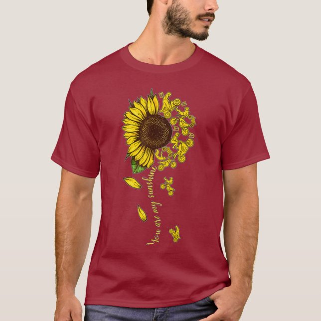 Sie sind mein Sonnenschein Motorrad Sonnenblumen H T-Shirt (Vorderseite)