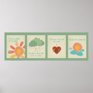 Sie sind mein Sonnenschein-Plakat Poster