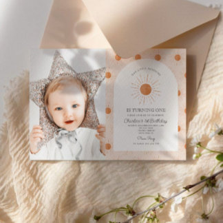 Sie sind mein Sonnenschein Sun Retro Minimal 1. Ge Einladung