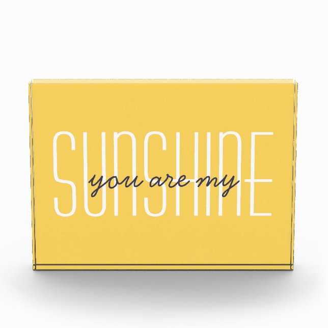 Sie sind mein Sonnenscheinangebot Moderne Typograf Fotoblock (Vorderseite)