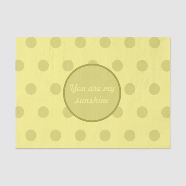 Sie sind mein Sonnenscheinpapier (Buttergelb) Seidenpapier (Vorderseite)