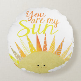 Sie sind mein Sun, Mond u. mein Sterne Reversible Rundes Kissen