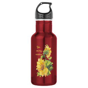 Sie sind mein Zitat zur Sonnenblumen-Blume Trinkflasche
