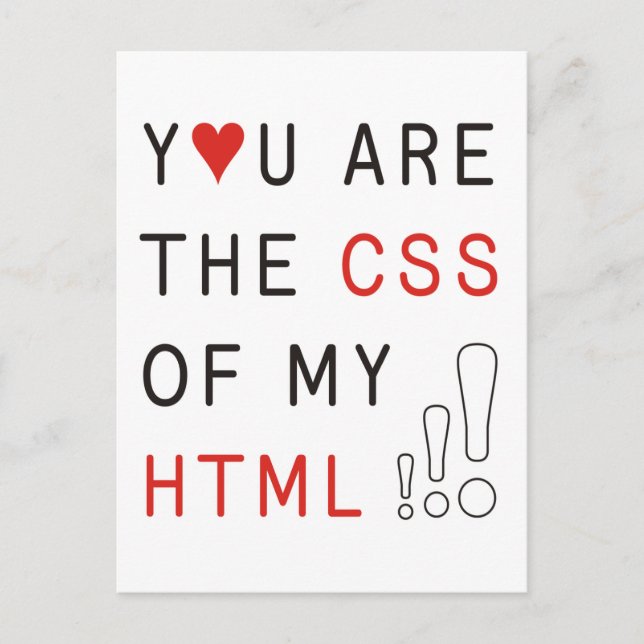 Sie sind meine CSS Postkarte (Vorderseite)