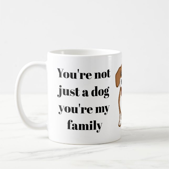 Sie sind meine Familie - Hunde Lover Tasse - Tierf (Links)