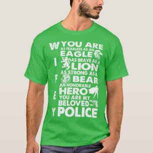 Sie sind meine geliebte Polizei Wifey Proud Polize T-Shirt