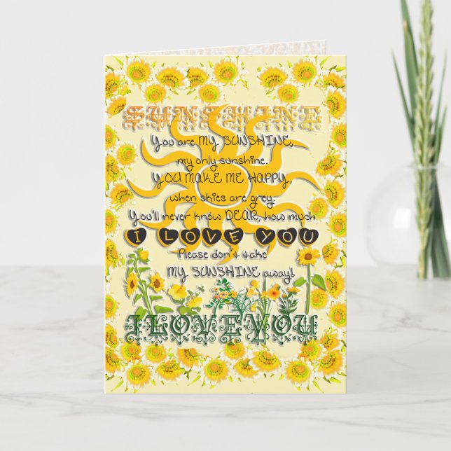 Sie sind meine Grafikkarte für Sonnenschein Karte (Vorderseite)