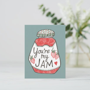 SIE SIND MEINE JAM Strawberry Illustration Custom  Postkarte