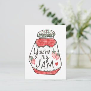 SIE SIND MEINE JAM Strawberry Illustration Custom  Postkarte