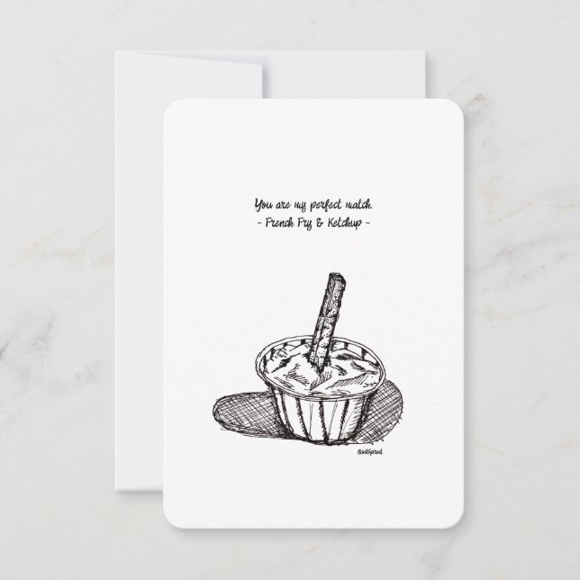 Sie sind meine perfekte Match, Flachkarte (Vorderseite)