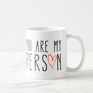 Sie sind meine Person, Textentwurf mit rotem Tasse