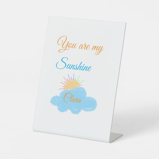 Sie sind meine sonnengelben, orangefarbenen Sonnen Sockelschild (Vorderseite)