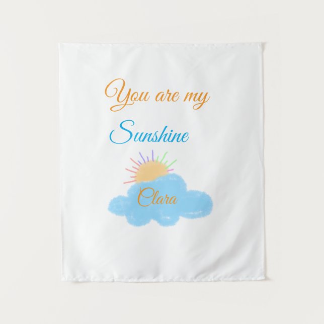 Sie sind meine sonnengelben, orangefarbenen Sonnen Wandteppich (Vorderseite)