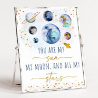 Sie sind meine Sun Moon Stars Space Blue & Gold