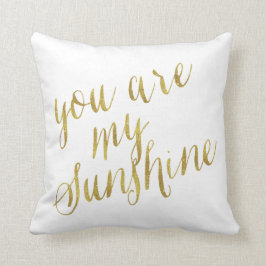 Sie sind meine Sunshine Quote Imitate Gold Foil Fu Kissen