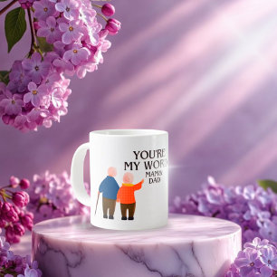Sie sind meine Weltmutter und Vater - Liebe der Fa Jumbo-Tasse