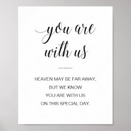 Sie sind mit uns Himmel vielleicht weit weg Hochze Poster