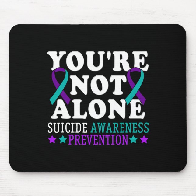 Sie sind nicht allein Depression Suizidprävention  Mousepad (Vorne)