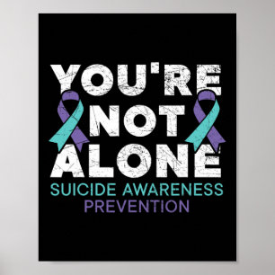 Sie sind nicht allein Depression Suizidprävention  Poster