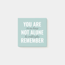 Sie sind nicht allein erinnern Inspiration Minze Post-it Klebezettel