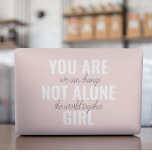Sie sind nicht allein Mädchen positive Motivation  HP Laptop-Aufkleber<br><div class="desc">Sie sind nicht allein Mädchen positive Motivation Zitat</div>