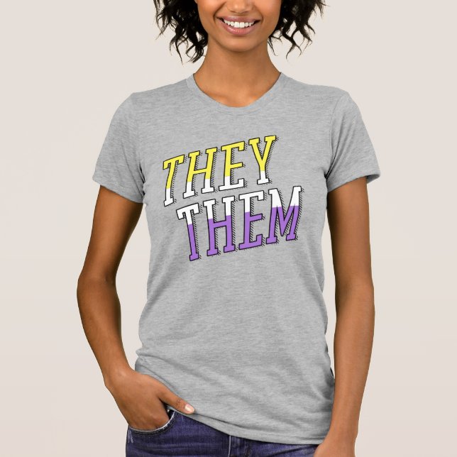 Sie sind nicht binäre Farben T-Shirt (Vorderseite)