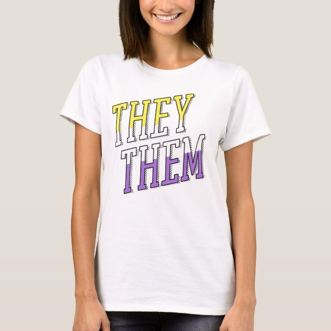 Sie sind nicht binäre Farben T-Shirt (Vorderseite)