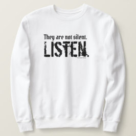 Sie sind nicht stille einfache Kappen-Crew (Weiß Sweatshirt