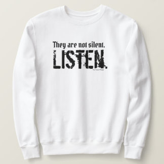 Sie sind nicht stille einfache Kappen-Crew (Weiß Sweatshirt