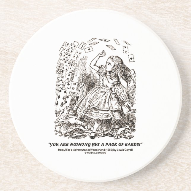 Sie sind nichts aber ein Kartenspiel Sandstein Untersetzer (Vorne)