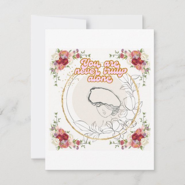 Sie sind nie wirklich allein auf der Karte (Vorderseite)