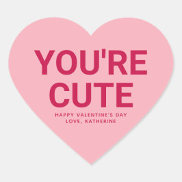 Sie sind niedlich lustig niedliche Valentinstag-Ko Herz-Aufkleber