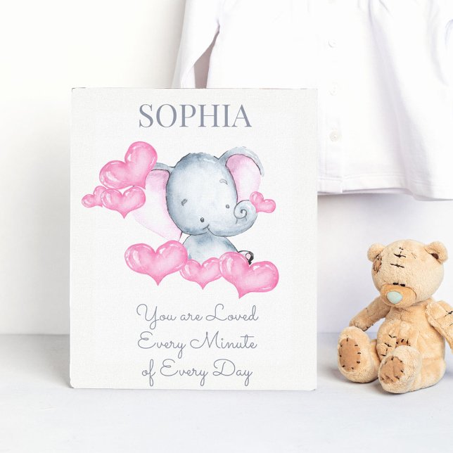 Sie sind Niedliche Baby Girl Elephant Personalisie Leinwanddruck (Von Creator hochgeladen)