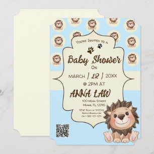Sie sind Niedliche Lion Baby Boy Einladung