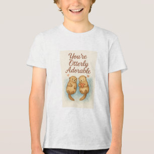 Sie sind Otterhaft Süß – Süße Otter im Wasserfarb- Tri-Blend Shirt