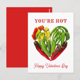 Sie sind Paprikaschoten von heißen Chilis Herzvale Postkarte